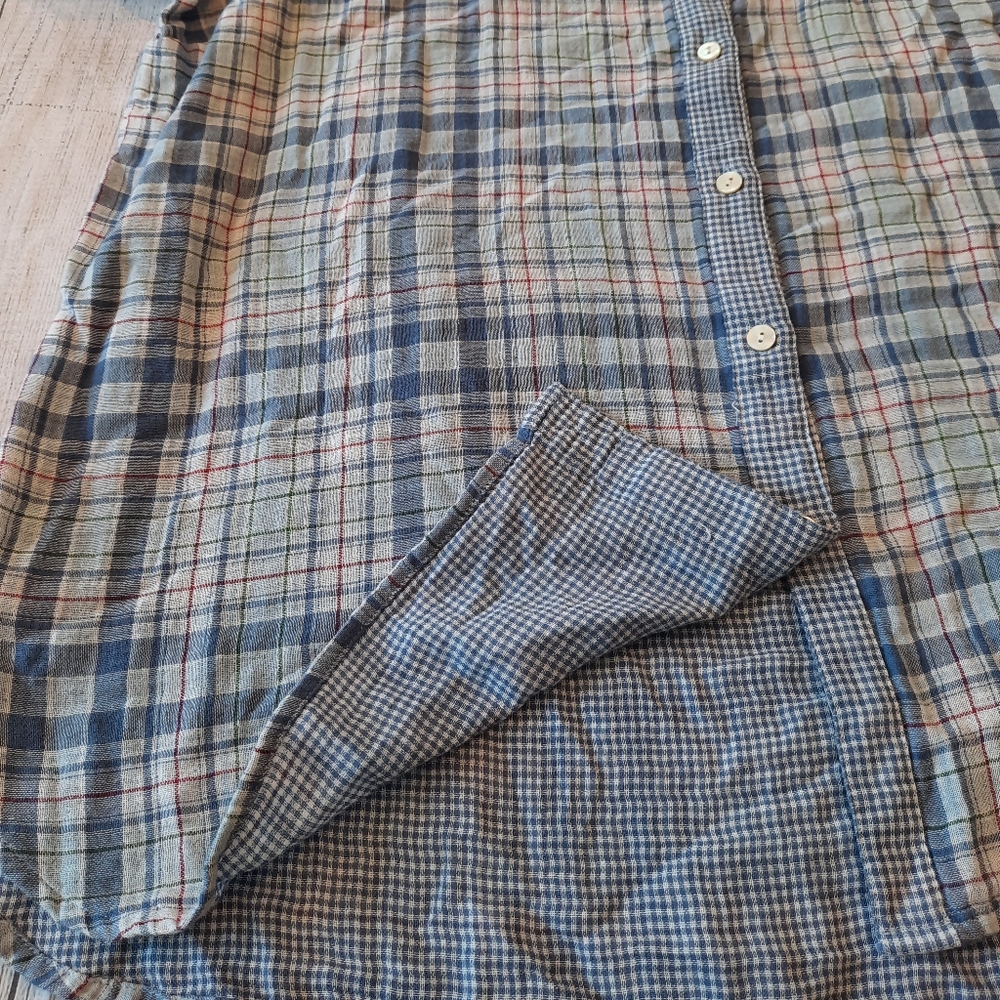 •SOLD• J.Jill Plaid Gingham Button Front Tunic XL - Picture 6 of 6